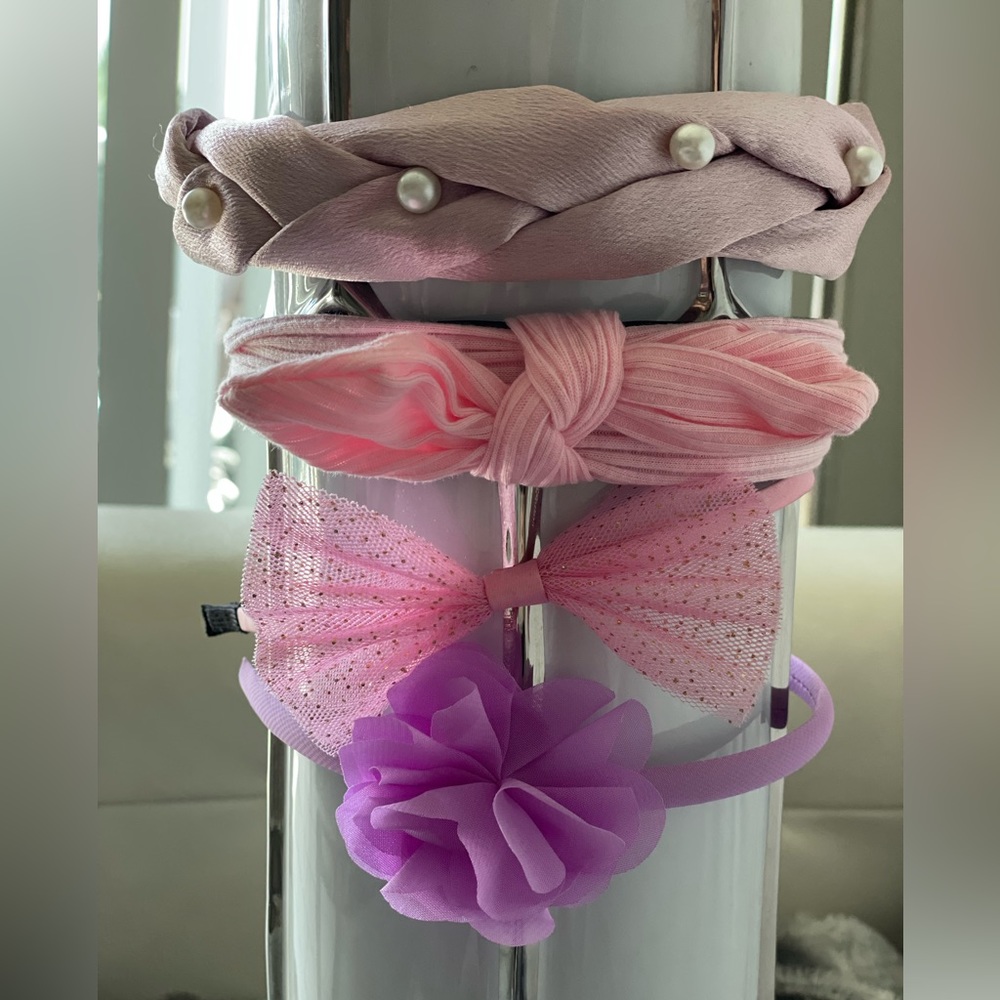 Headbands BRAND NEW pink and purple  bundle.  (4) Perfect for any occasion. 💜🦄